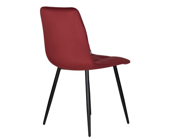 Стул обеденный DOBRIN CHILLY, Бордовый Holland 47, основание черный, изображение 6 | Интернет магазин мебели и декора LifeDekor