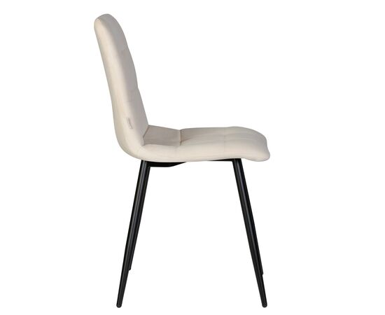 Стул обеденный DOBRIN CHILLY, Кремовый Holland 05, основание черное, изображение 4 | Интернет магазин мебели и декора LifeDekor