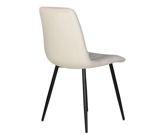Стул обеденный DOBRIN CHILLY, Кремовый Holland 05, основание черное, изображение 5 | Интернет магазин мебели и декора LifeDekor