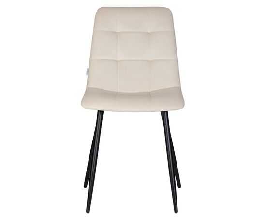 Стул обеденный DOBRIN CHILLY, Кремовый Holland 05, основание черное, изображение 7 | Интернет магазин мебели и декора LifeDekor