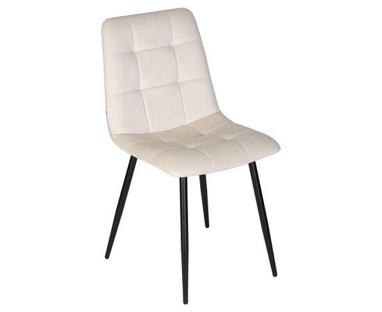 Набор 4 шт Стул обеденный DOBRIN CHILLY, Кремовый Holland 05, основание черное, Вариант: Кремовый Holland 05, основание черное, изображение 9 | Интернет магазин мебели и декора LifeDekor