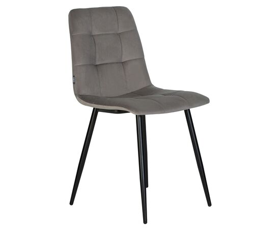Стул обеденный DOBRIN CHILLY, Темно-серый Holland 18, основание черное, изображение 3 | Интернет магазин мебели и декора LifeDekor