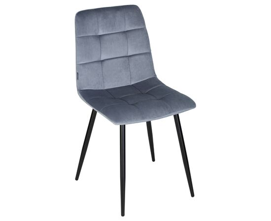 Стул обеденный DOBRIN CHILLY, Серо-голубой Holland 14, основание черное, изображение 7 | Интернет магазин мебели и декора LifeDekor