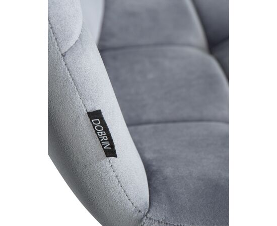 Стул обеденный DOBRIN CHILLY, Серо-голубой Holland 14, основание черное, изображение 8 | Интернет магазин мебели и декора LifeDekor