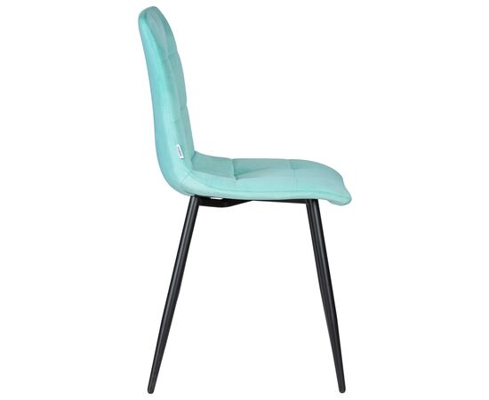 Стул обеденный DOBRIN CHILLY, Мятный Holland 50, основание черное, изображение 3 | Интернет магазин мебели и декора LifeDekor