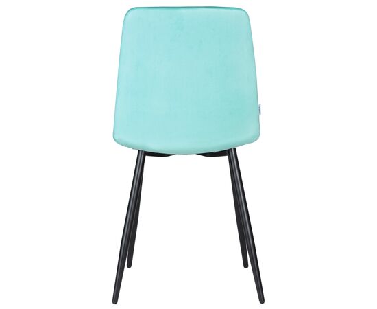 Набор 4 шт Стул обеденный DOBRIN CHILLY, Мятный Holland 50, основание черное, Вариант: Мятный Holland 50, основание черное, изображение 6 | Интернет магазин мебели и декора LifeDekor