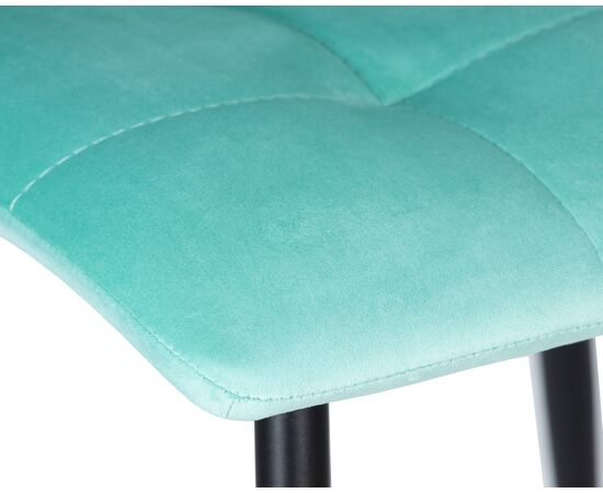 Стул обеденный DOBRIN CHILLY, Мятный Holland 50, основание черное, изображение 7 | Интернет магазин мебели и декора LifeDekor