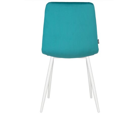 Стул обеденный DOBRIN CHILLY, Морской волны Holland 56, основание белое, изображение 5 | Интернет магазин мебели и декора LifeDekor