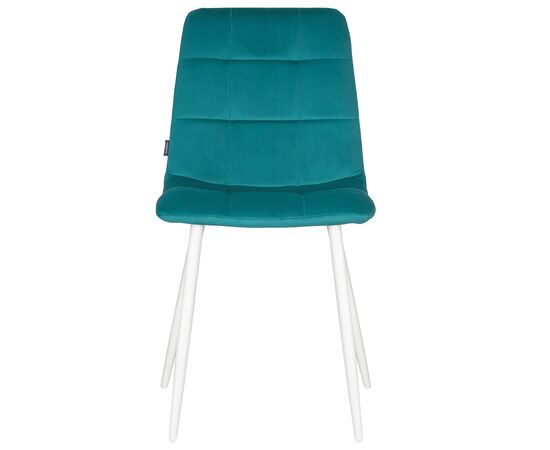 Стул обеденный DOBRIN CHILLY, Морской волны Holland 56, основание белое, изображение 6 | Интернет магазин мебели и декора LifeDekor