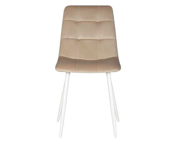 Стул обеденный DOBRIN CHILLY, Бежевый Holland 07, основание белое, изображение 7 | Интернет магазин мебели и декора LifeDekor