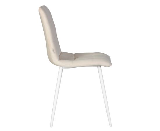Стул обеденный DOBRIN CHILLY, Кремовый Holland 05, основание белое, изображение 4 | Интернет магазин мебели и декора LifeDekor