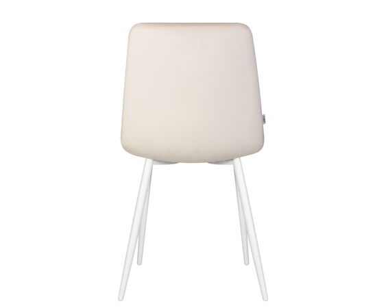 Набор 4 шт Стул обеденный DOBRIN CHILLY, Кремовый Holland 05, основание белое, Вариант: Кремовый Holland 05, основание белое, изображение 7 | Интернет магазин мебели и декора LifeDekor