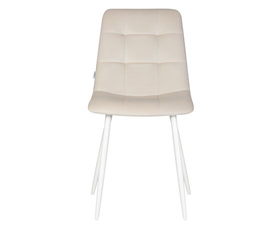 Набор 4 шт Стул обеденный DOBRIN CHILLY, Кремовый Holland 05, основание белое, Вариант: Кремовый Holland 05, основание белое, изображение 8 | Интернет магазин мебели и декора LifeDekor