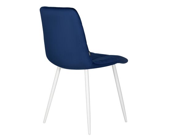 Стул обеденный DOBRIN CHILLY, Темно-синий Holland 60, основание белое, изображение 4 | Интернет магазин мебели и декора LifeDekor