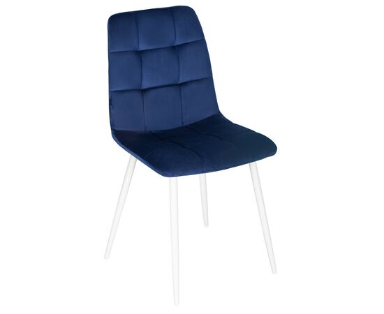 Стул обеденный DOBRIN CHILLY, Темно-синий Holland 60, основание белое, изображение 7 | Интернет магазин мебели и декора LifeDekor
