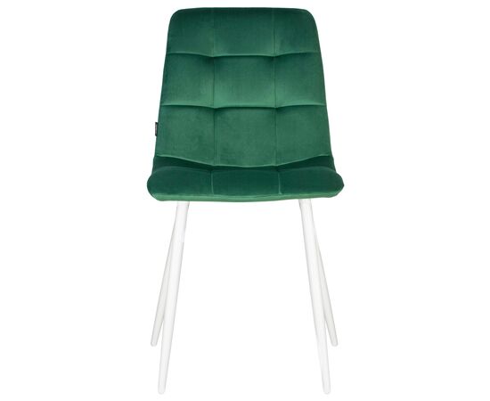 Стул обеденный DOBRIN CHILLY, Темно-зеленый Holland 30, основание белое, изображение 6 | Интернет магазин мебели и декора LifeDekor