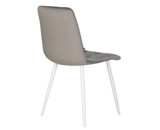 Стул обеденный DOBRIN CHILLY, Темно-серый Holland 18, основание белое, изображение 4 | Интернет магазин мебели и декора LifeDekor