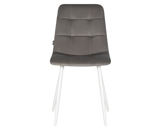 Стул обеденный DOBRIN CHILLY, Темно-серый Holland 18, основание белое, изображение 6 | Интернет магазин мебели и декора LifeDekor