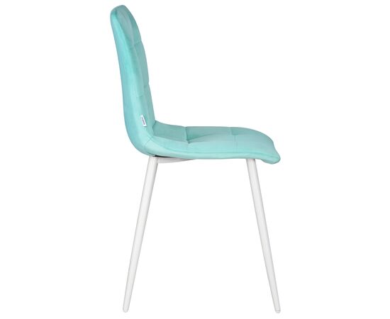 Стул обеденный DOBRIN CHILLY, Мятный Holland 50, основание белое, изображение 3 | Интернет магазин мебели и декора LifeDekor