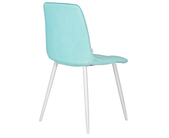 Стул обеденный DOBRIN CHILLY, Мятный Holland 50, основание белое, изображение 4 | Интернет магазин мебели и декора LifeDekor
