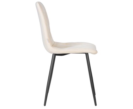 Стул обеденный DOBRIN CHILLY ROMBO, Бежевый Simple 44, основание черный, Вариант: Бежевый Simple 44, основание черный, изображение 3 | Интернет магазин мебели и декора LifeDekor