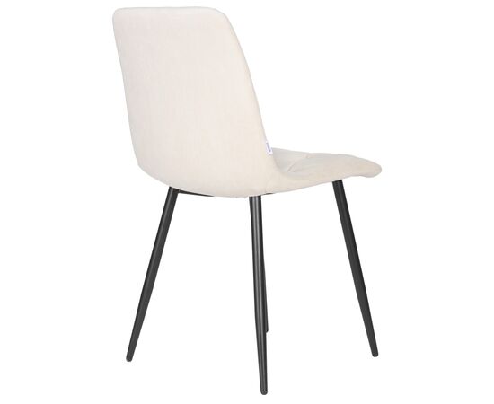 Стул обеденный DOBRIN CHILLY ROMBO, Бежевый Simple 44, основание черный, Вариант: Бежевый Simple 44, основание черный, изображение 4 | Интернет магазин мебели и декора LifeDekor
