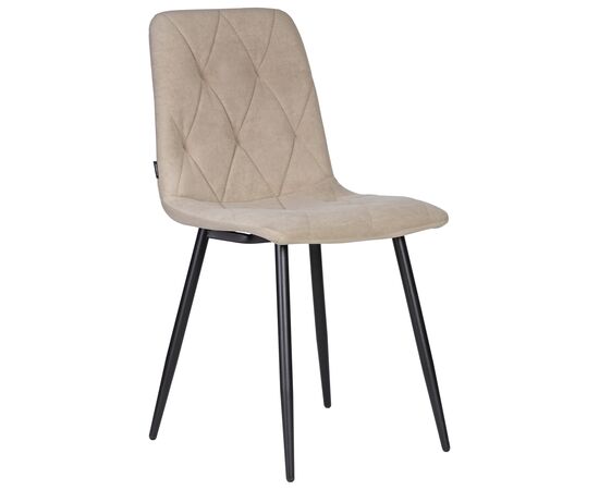 Стул обеденный DOBRIN CHILLY ROMBO, Капучино Simple 05, основание черное, Вариант: Капучино Simple 05, основание черное | Интернет магазин мебели и декора LifeDekor