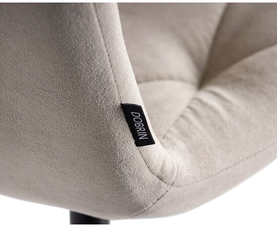 Стул обеденный DOBRIN CHILLY ROMBO, Капучино Simple 05, основание черное, Вариант: Капучино Simple 05, основание черное, изображение 9 | Интернет магазин мебели и декора LifeDekor