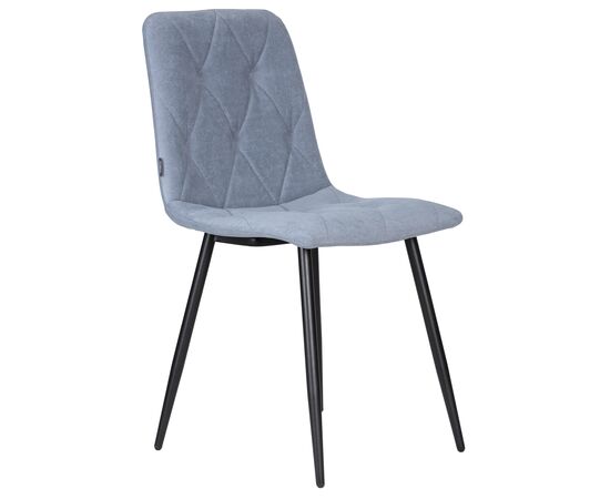 Стул обеденный DOBRIN CHILLY ROMBO, Серо-голубой Simple 26, основание черное, Вариант: Серо-голубой Simple 26, основание черное, изображение 2 | Интернет магазин мебели и декора LifeDekor