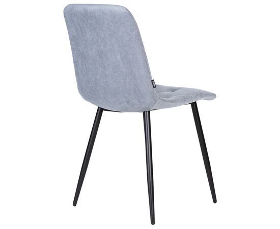 Стул обеденный DOBRIN CHILLY ROMBO, Серо-голубой Simple 26, основание черное, Вариант: Серо-голубой Simple 26, основание черное, изображение 4 | Интернет магазин мебели и декора LifeDekor