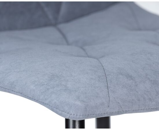 Стул обеденный DOBRIN CHILLY ROMBO, Серо-голубой Simple 26, основание черное, Вариант: Серо-голубой Simple 26, основание черное, изображение 8 | Интернет магазин мебели и декора LifeDekor