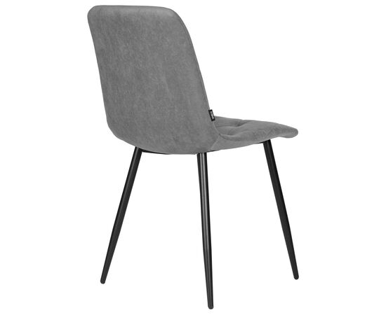 Стул обеденный DOBRIN CHILLY ROMBO, Серый Simple 33, основание черное, Вариант: Серый Simple 33, основание черное, изображение 4 | Интернет магазин мебели и декора LifeDekor
