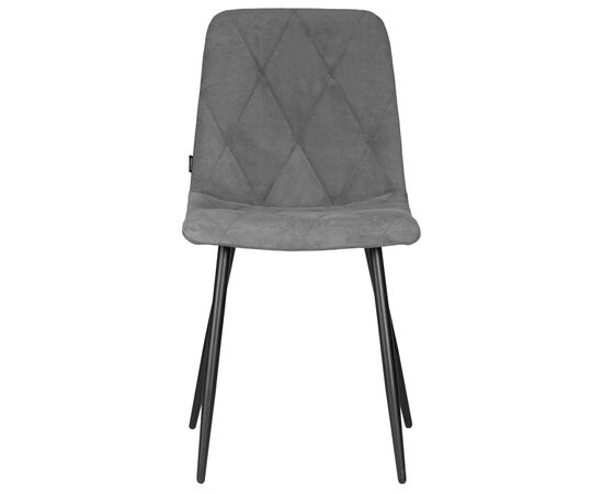 Стул обеденный DOBRIN CHILLY ROMBO, Серый Simple 33, основание черное, Вариант: Серый Simple 33, основание черное, изображение 6 | Интернет магазин мебели и декора LifeDekor