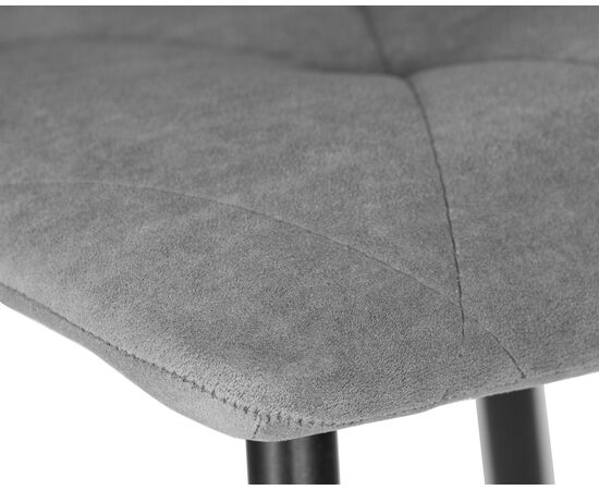 Стул обеденный DOBRIN CHILLY ROMBO, Серый Simple 33, основание черное, Вариант: Серый Simple 33, основание черное, изображение 7 | Интернет магазин мебели и декора LifeDekor