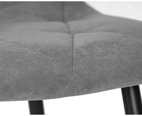 Стул обеденный DOBRIN CHILLY ROMBO, Серый Simple 33, основание черное, Вариант: Серый Simple 33, основание черное, изображение 8 | Интернет магазин мебели и декора LifeDekor