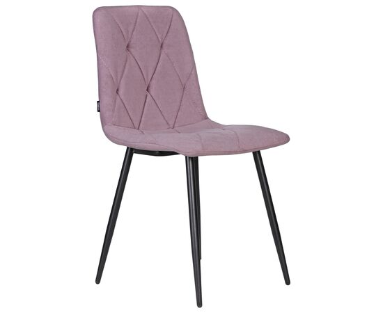 Стул обеденный DOBRIN CHILLY ROMBO, Лавандовый Simple 48, основание черное, Вариант: Лавандовый Simple 48, основание черное, изображение 2 | Интернет магазин мебели и декора LifeDekor