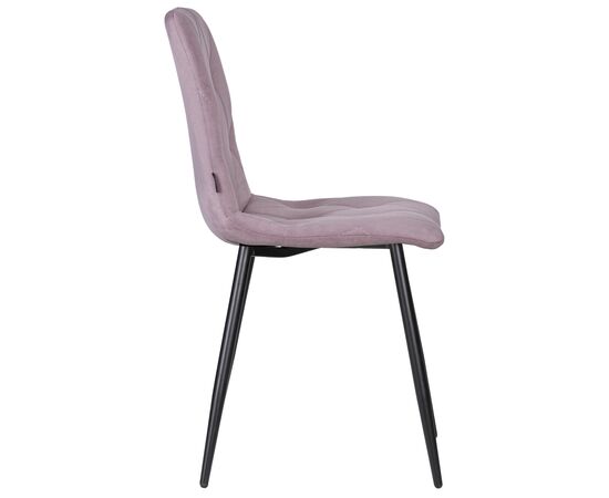 Стул обеденный DOBRIN CHILLY ROMBO, Лавандовый Simple 48, основание черное, Вариант: Лавандовый Simple 48, основание черное, изображение 3 | Интернет магазин мебели и декора LifeDekor
