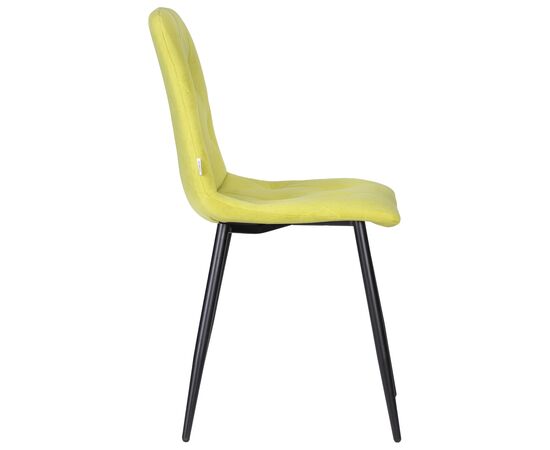 Стул обеденный DOBRIN CHILLY ROMBO, Лайм Simple 14, основание черное, Вариант: Лайм Simple 14, основание черное, изображение 3 | Интернет магазин мебели и декора LifeDekor