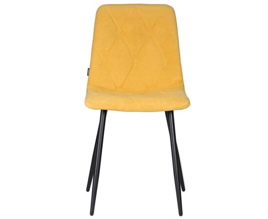 Стул обеденный DOBRIN CHILLY ROMBO, Горчичный Simple 15, основание черное, Вариант: Горчичный Simple 15, основание черное, изображение 6 | Интернет магазин мебели и декора LifeDekor