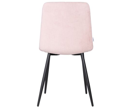 Стул обеденный DOBRIN CHILLY ROMBO, Розовый Simple 03, основание черное, Вариант: Розовый Simple 03, основание черное, изображение 5 | Интернет магазин мебели и декора LifeDekor