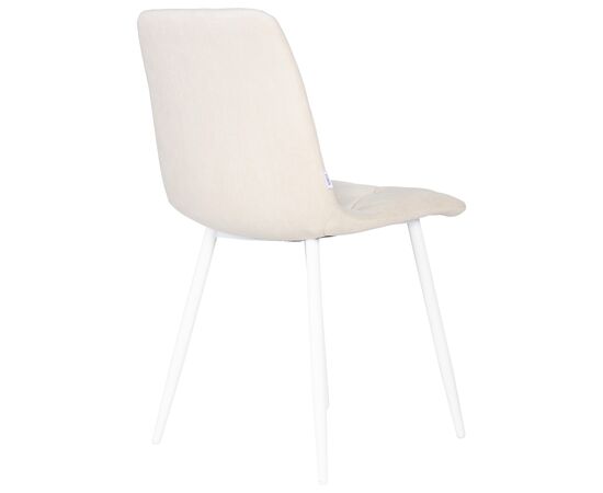 Стул обеденный DOBRIN CHILLY ROMBO, Бежевый Simple 44, основание белое, Вариант: Бежевый Simple 44, основание белое, изображение 4 | Интернет магазин мебели и декора LifeDekor