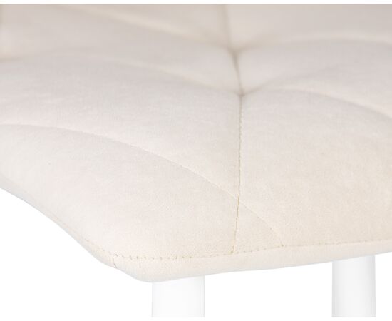 Стул обеденный DOBRIN CHILLY ROMBO, Бежевый Simple 44, основание белое, Вариант: Бежевый Simple 44, основание белое, изображение 8 | Интернет магазин мебели и декора LifeDekor
