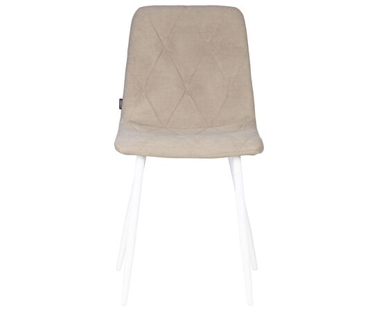 Стул обеденный DOBRIN CHILLY ROMBO, Капучино Simple 05, основание белый, Вариант: Капучино Simple 05, основание белый, изображение 6 | Интернет магазин мебели и декора LifeDekor