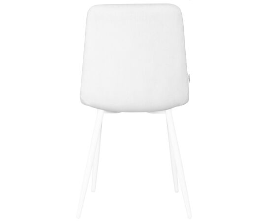 Стул обеденный DOBRIN CHILLY ROMBO, Светло-серый Simple 29, основание белое, Вариант: Светло-серый Simple 29, основание белое, изображение 5 | Интернет магазин мебели и декора LifeDekor