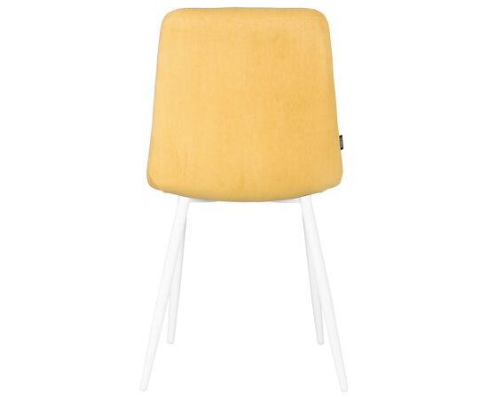 Стул обеденный DOBRIN CHILLY ROMBO, Горчичный Simple 15, основание белый, Вариант: Горчичный Simple 15, основание белый, изображение 5 | Интернет магазин мебели и декора LifeDekor