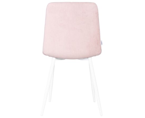 Стул обеденный DOBRIN CHILLY ROMBO, Розовый Simple 03, основание белый, Вариант: Розовый Simple 03, основание белый, изображение 5 | Интернет магазин мебели и декора LifeDekor