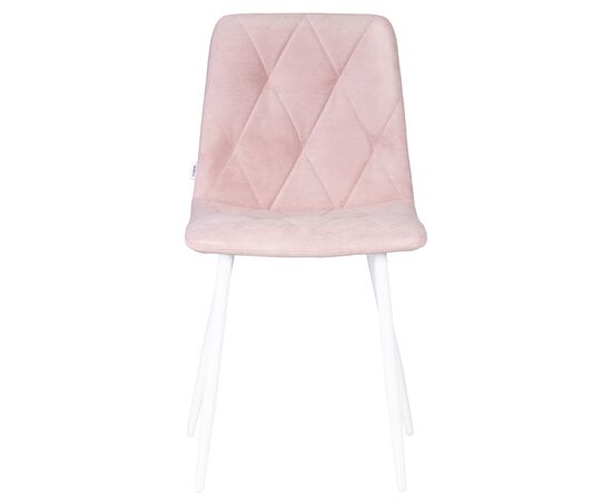Стул обеденный DOBRIN CHILLY ROMBO, Розовый Simple 03, основание белый, Вариант: Розовый Simple 03, основание белый, изображение 6 | Интернет магазин мебели и декора LifeDekor