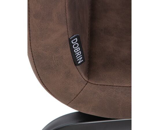 Стул обеденный DOBRIN MARK, черные ножки, коричневая винтажная экокожа (RU-05), Вариант: черные ножки, коричневая винтажная экокожа (RU-05), изображение 8 | Интернет магазин мебели и декора LifeDekor