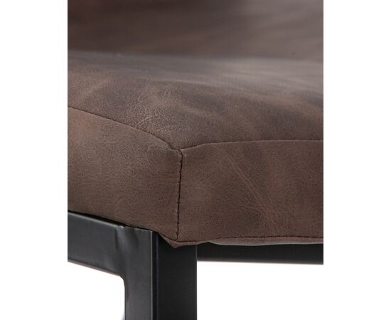 Стул обеденный DOBRIN MARK, черные ножки, коричневая винтажная экокожа (RU-05), Вариант: черные ножки, коричневая винтажная экокожа (RU-05), изображение 9 | Интернет магазин мебели и декора LifeDekor