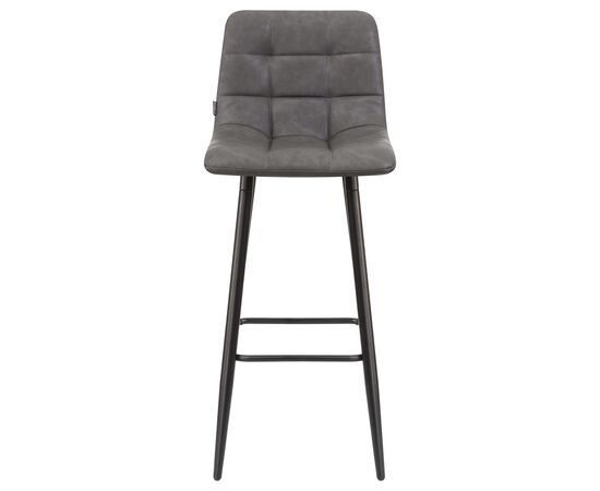 Набор 2 шт Стул барный DOBRIN NICOLE, черные матовые ножки, серая антрацитовая винтажная экокожа (RU-08), Вариант: черные матовые ножки, серая антрацитовая винтажная экокожа (RU-08), изображение 7 | Интернет магазин мебели и декора LifeDekor